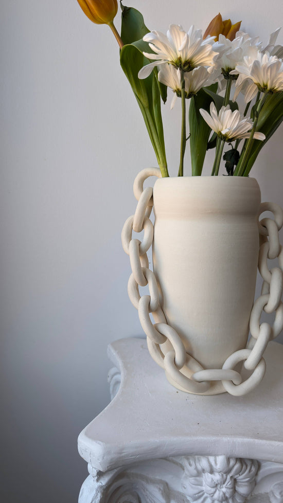 Chainlink Ceramic Vase IV