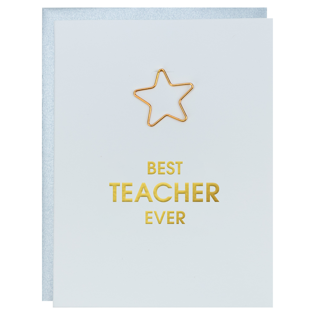 Best Teacher Ever Paper Clip Card