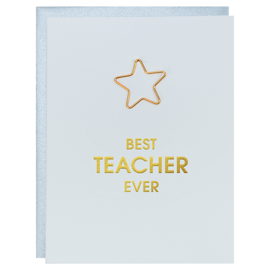 Best Teacher Ever Paper Clip Card