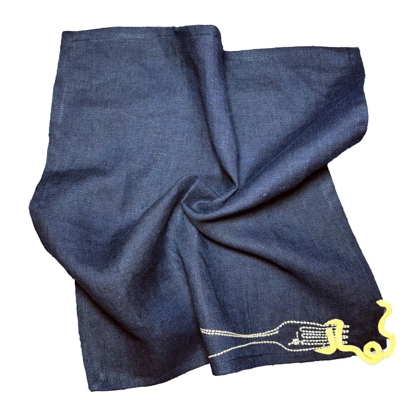 Fork Twist Linen Noodle Napkins