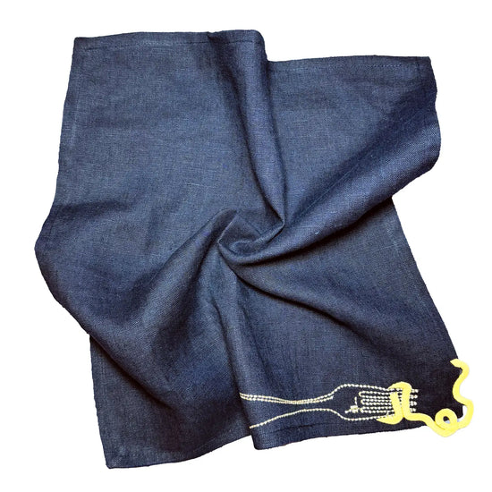 Fork Twist Linen Noodle Napkins