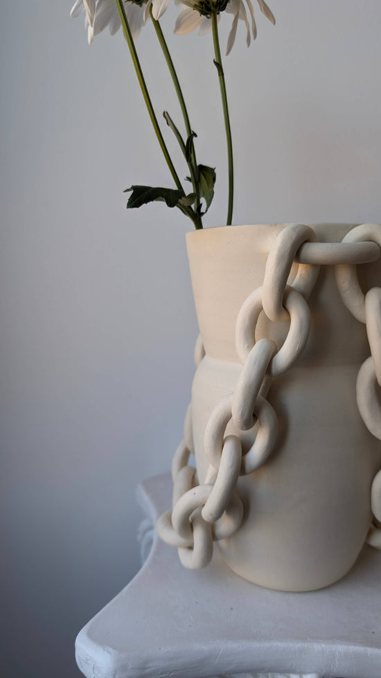 Chainlink Ceramic Vase I