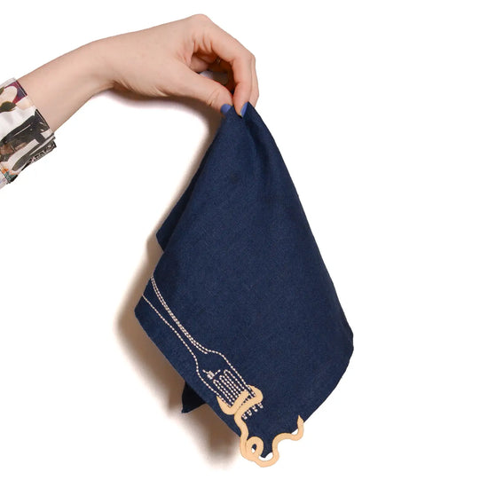 Fork Twist Linen Noodle Napkins