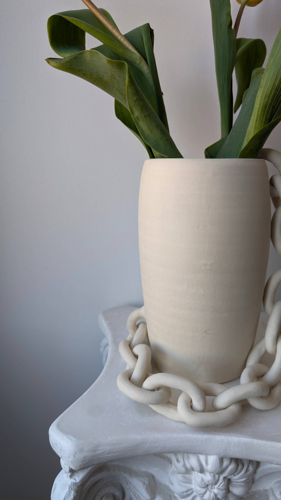 Chainlink Ceramic Vase III