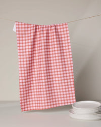 Cupids Plaid Tea Towel