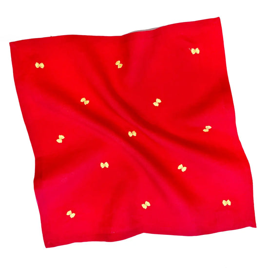 Farfalle Pasta Embroidered Washed Linen Napkins