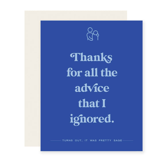Ignored Advice Card
