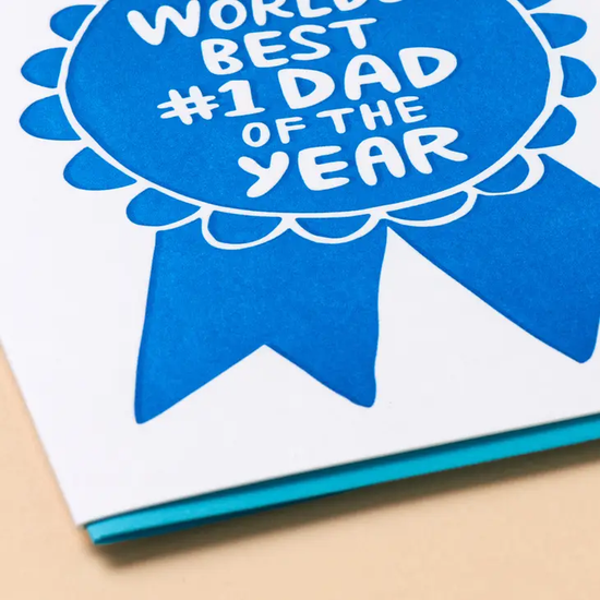 World's Best Dad Ribbon Card