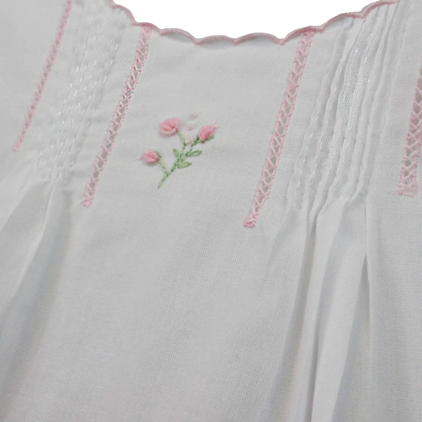 Flower Embroidered Heirloom Daygown
