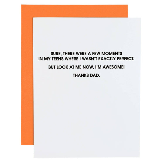 I'm Awesome, Dad Card