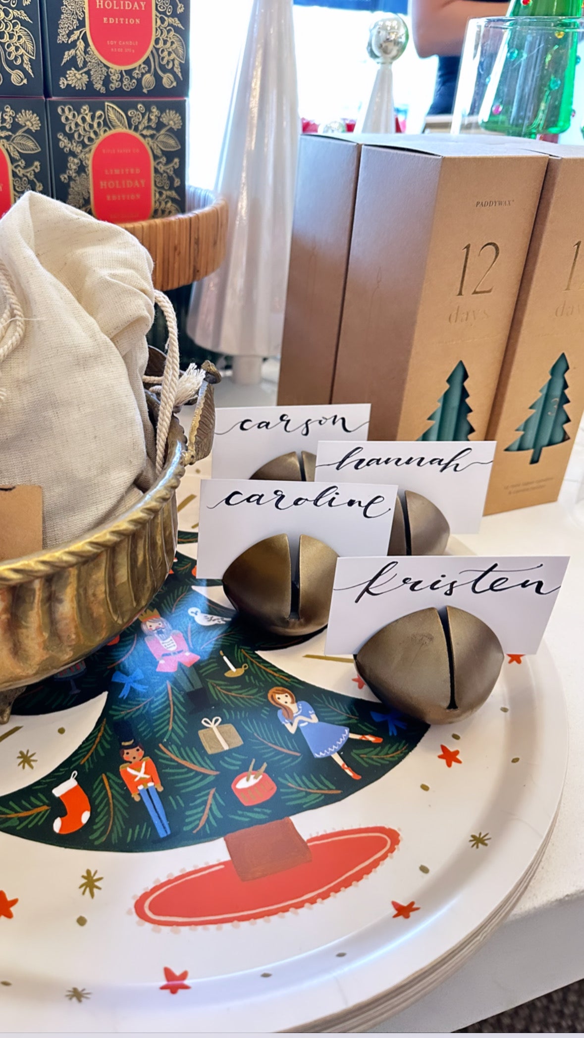 Metal Bell Place Card Holders
