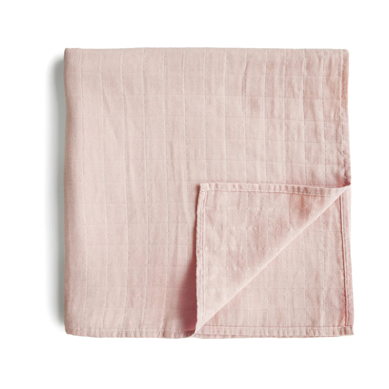 Organic Cotton Muslin Swaddle Blanket Rose Vanilla