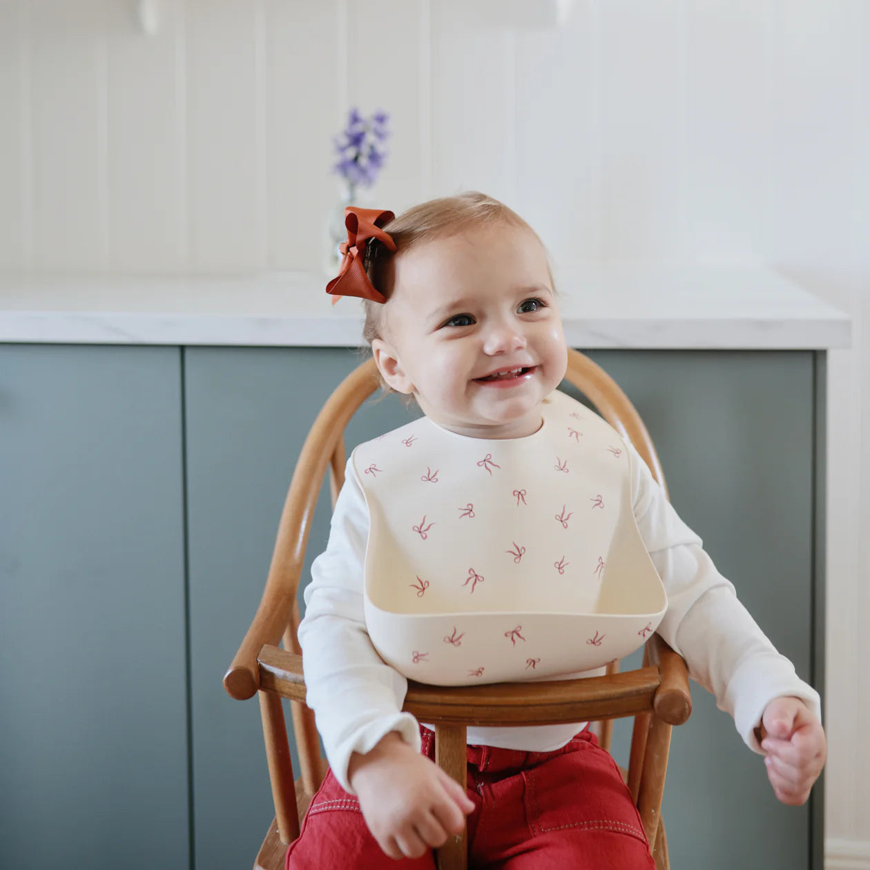 Silicone Baby Bib Bows