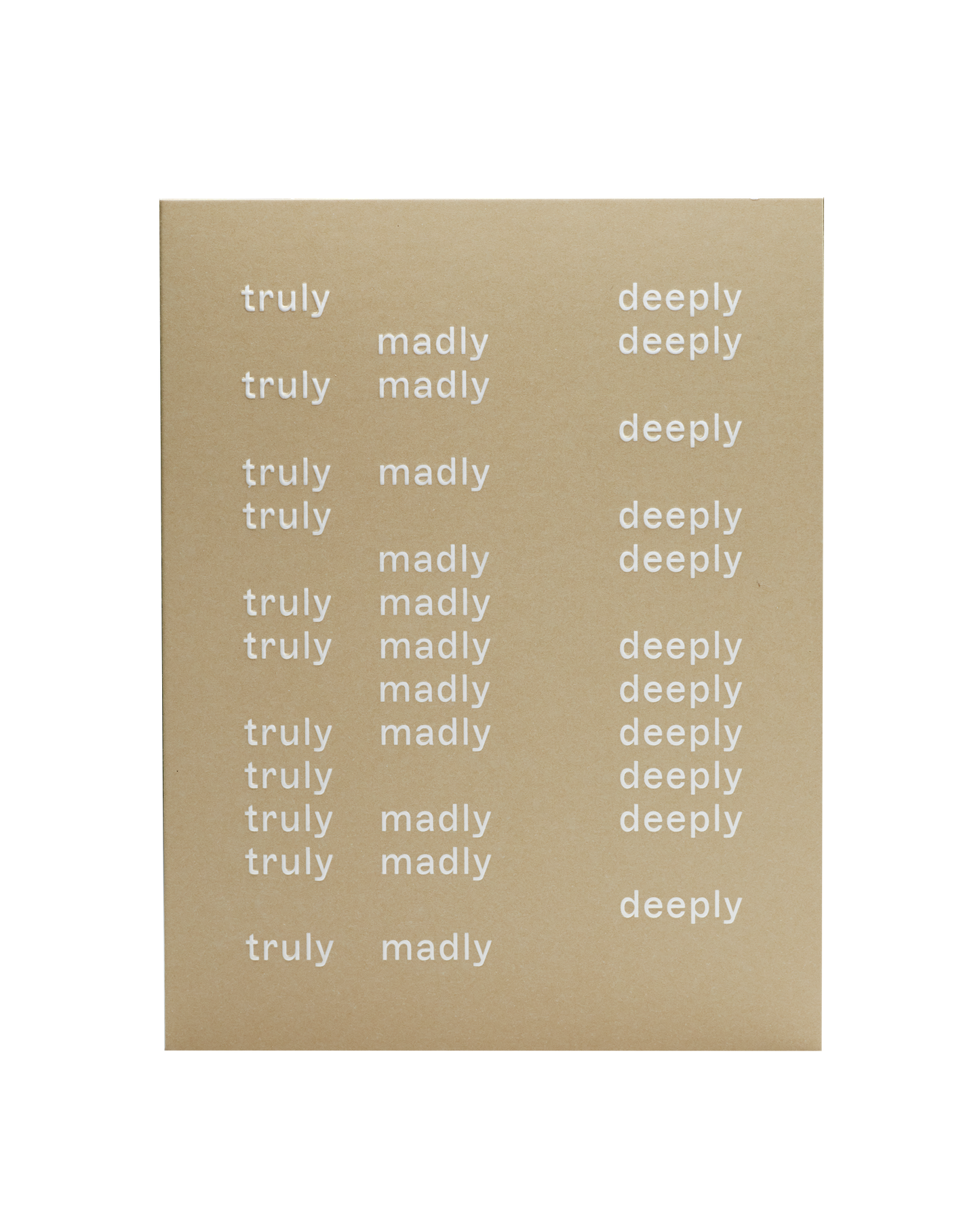 Truly Madly Deeply Card