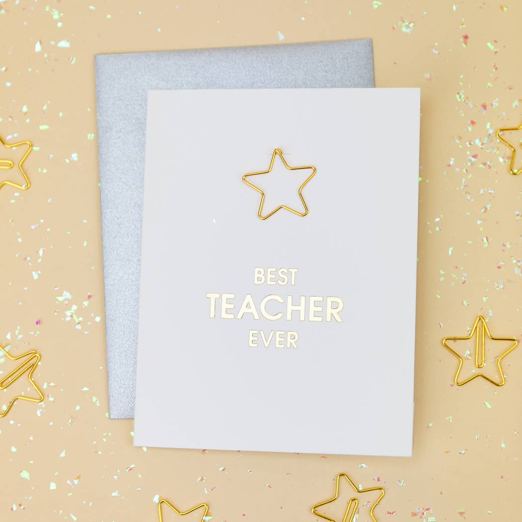 Best Teacher Ever Paper Clip Card