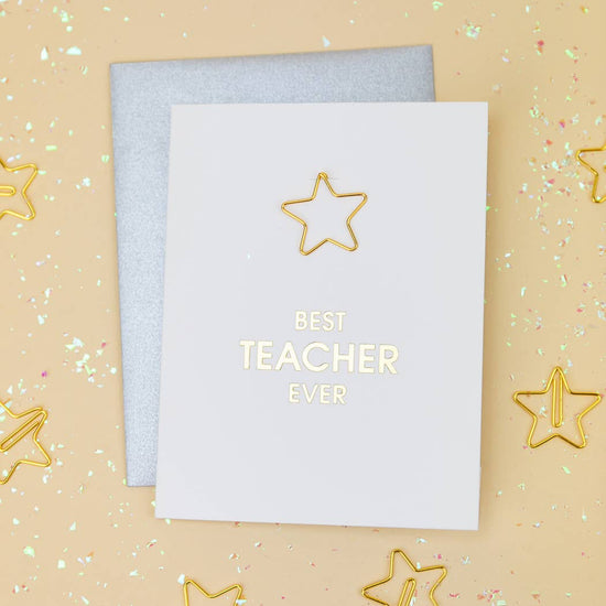 Best Teacher Ever Paper Clip Card