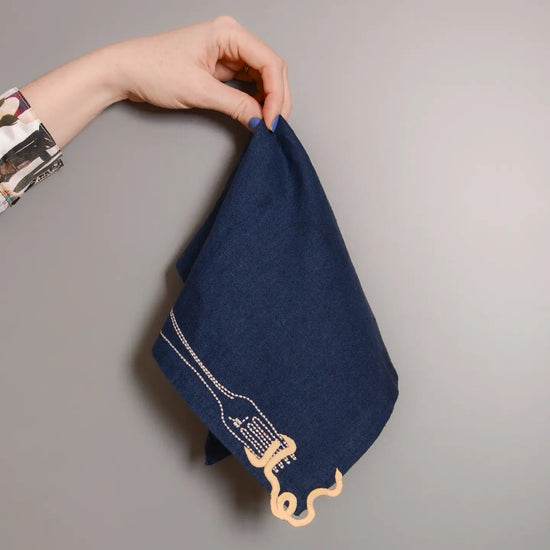 Fork Twist Linen Noodle Napkins