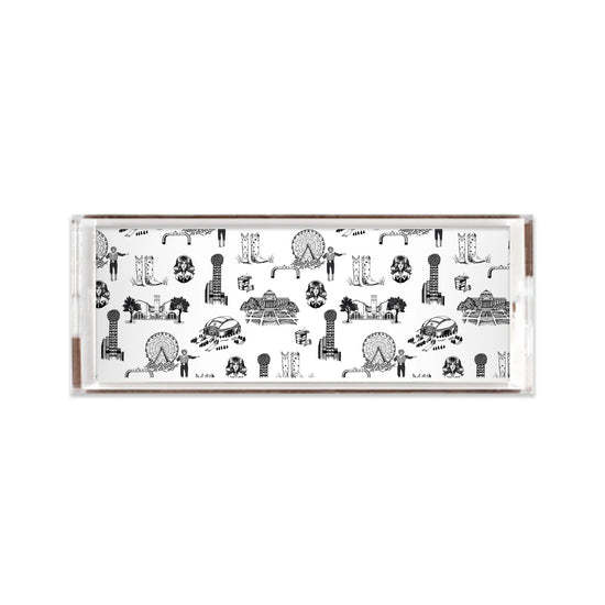 Dallas Toile Lucite Tray