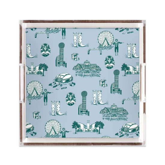 Dallas Toile Lucite Tray
