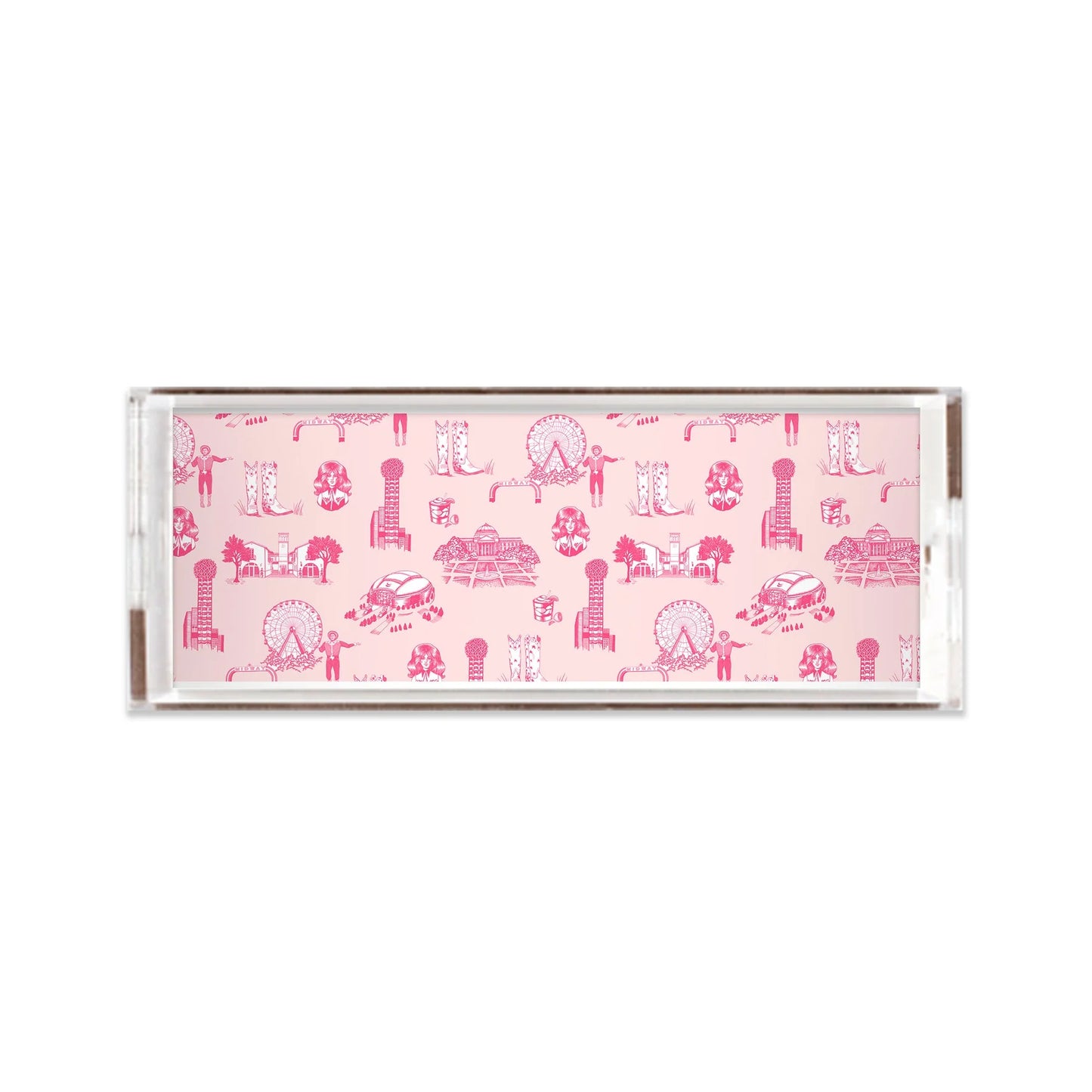 Dallas Toile Lucite Tray