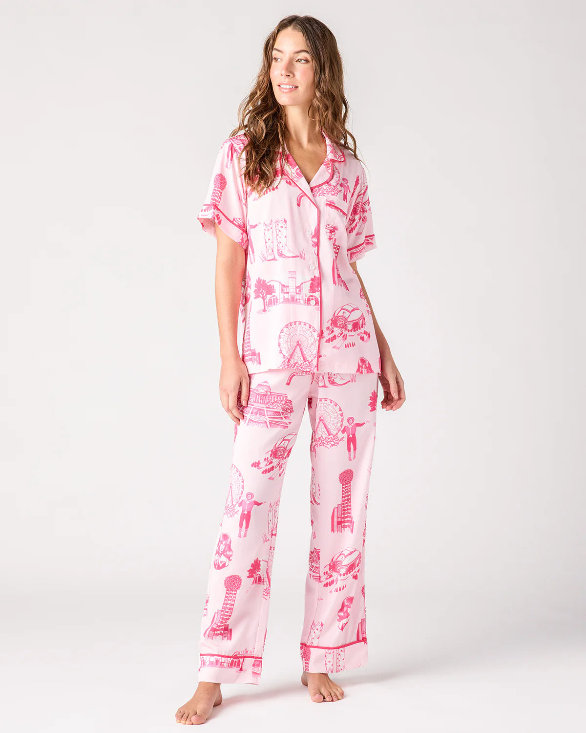 Dallas Toile Pajama Pants Set