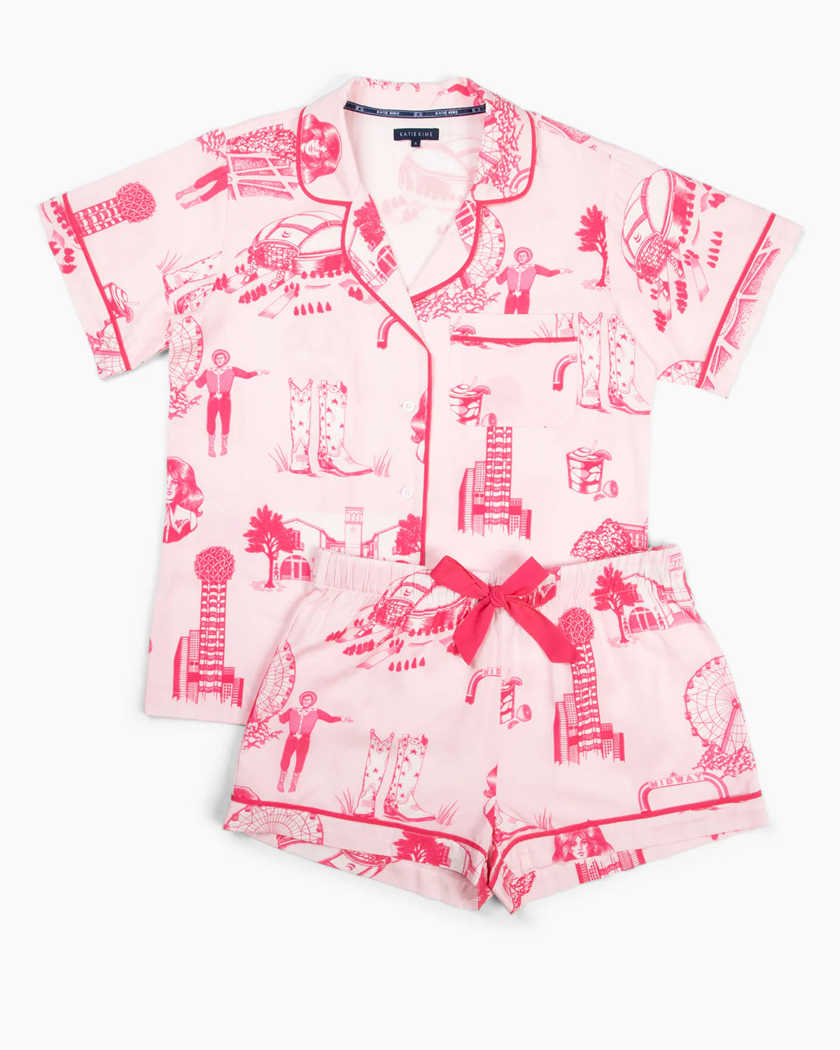 Dallas Toile Pajama Shorts Set