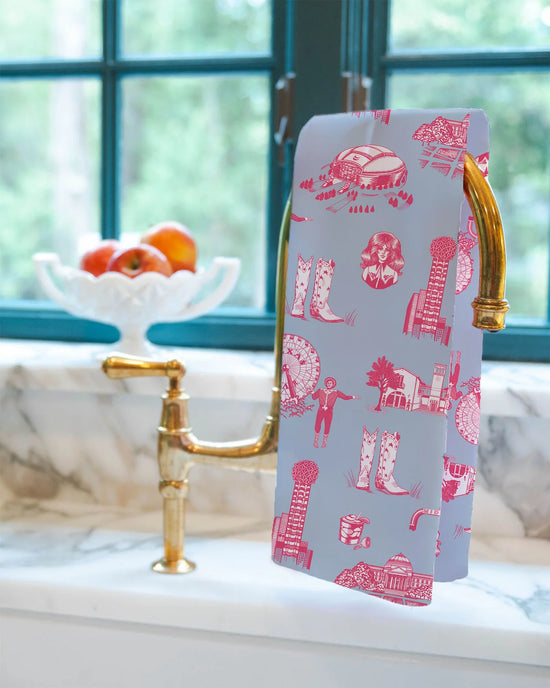 Dallas Toile Tea Towel Set