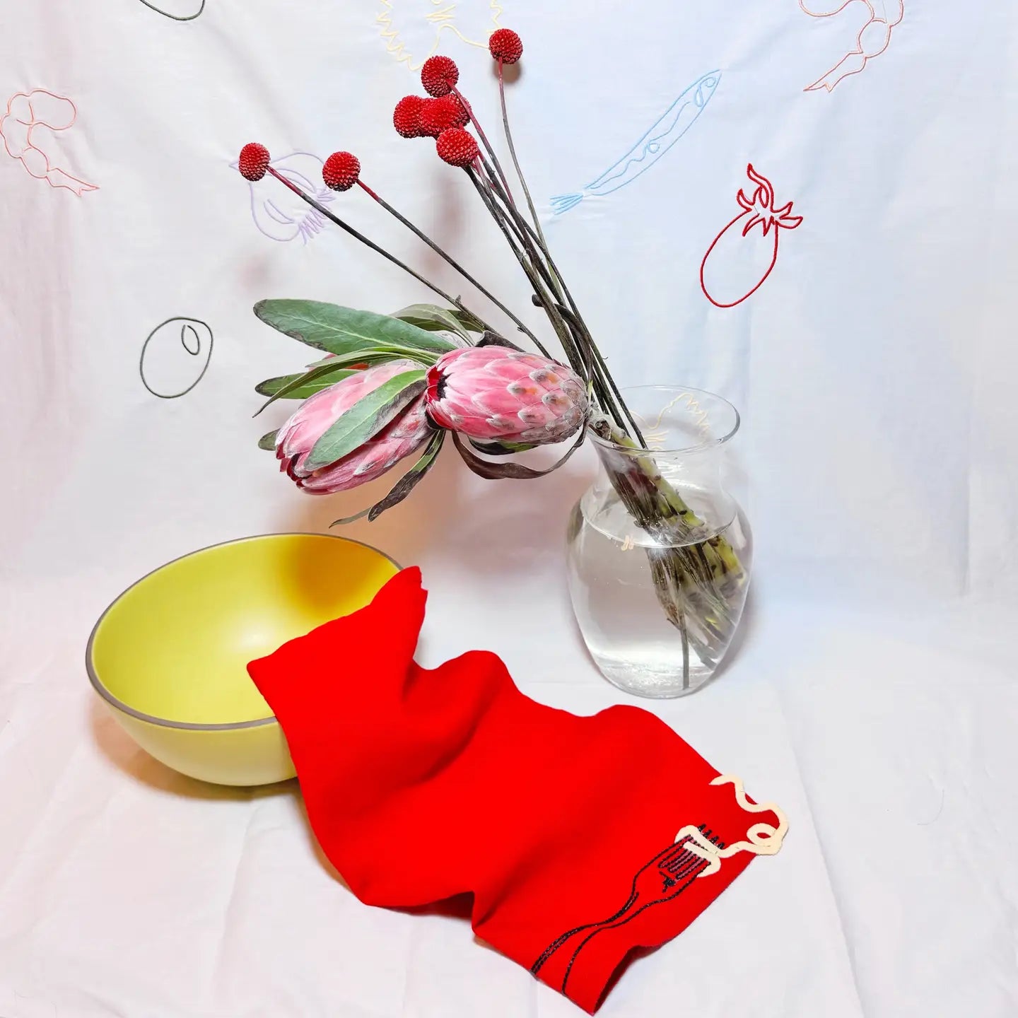 Fork Twist Linen Noodle Napkins