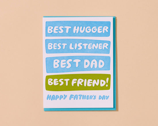 Best Hugger/Listener/Dad/Friend Card