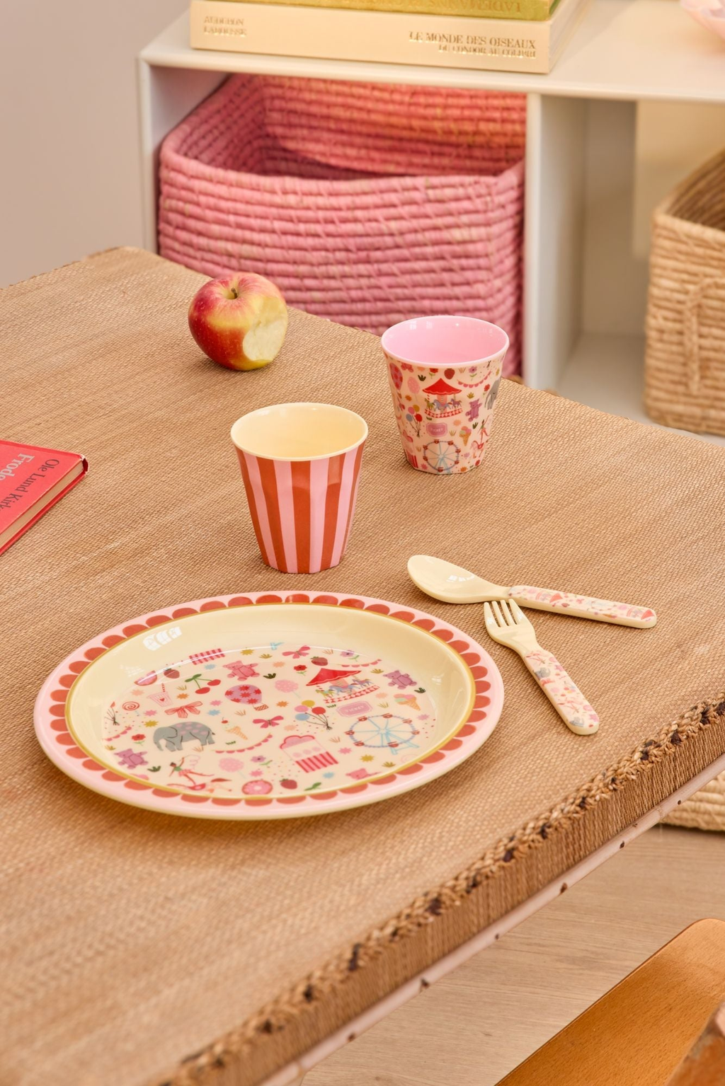 Fun Fair Pink Melamine Kids Plate