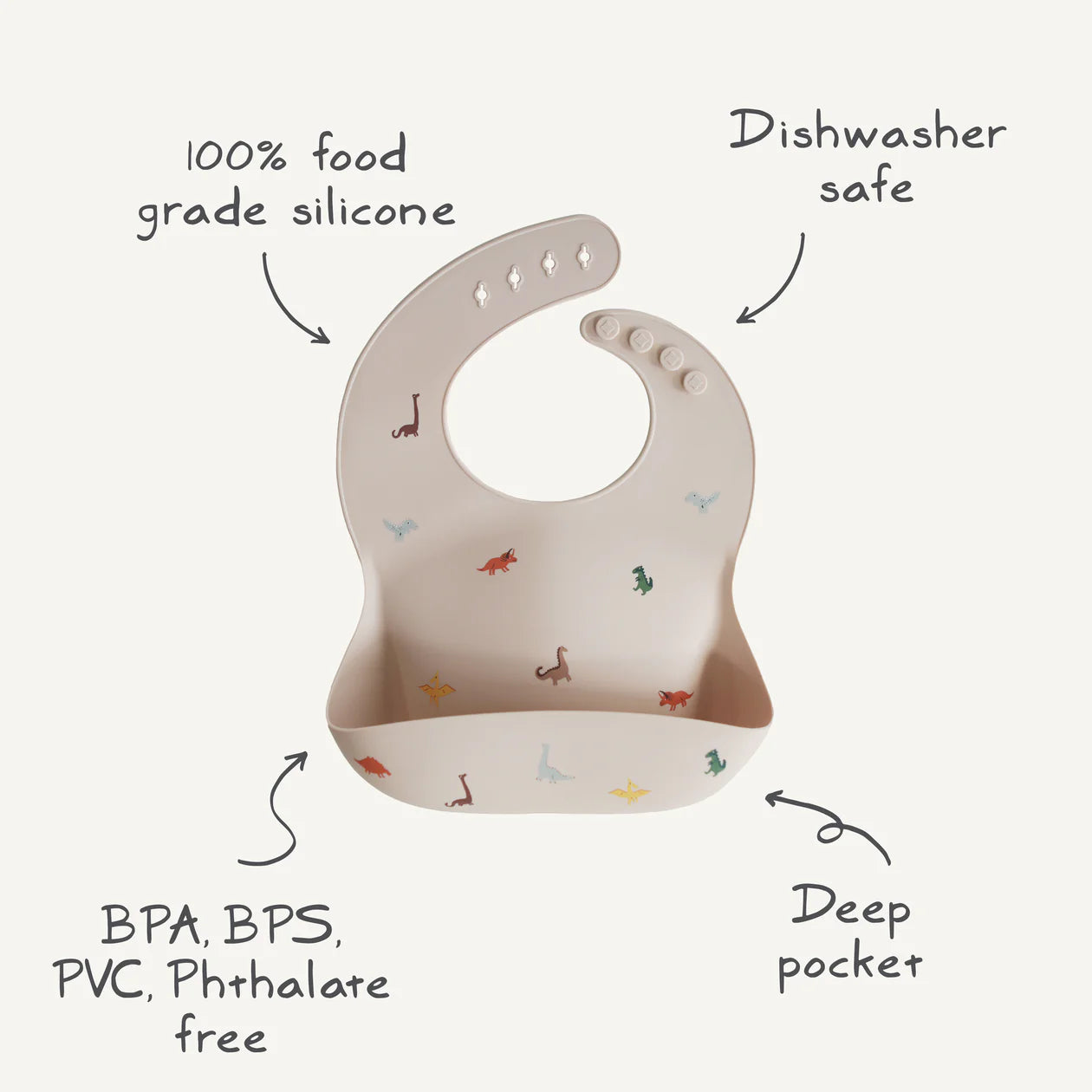 Silicone Baby Bib Bows