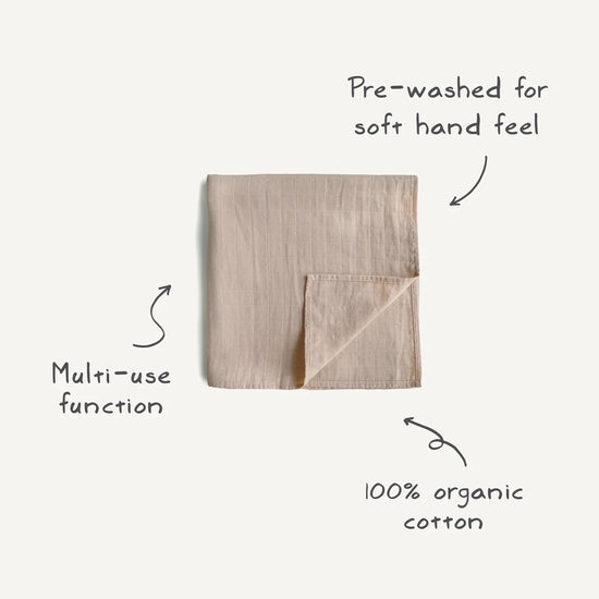 Organic Cotton Muslin Swaddle Blanket Tradewinds
