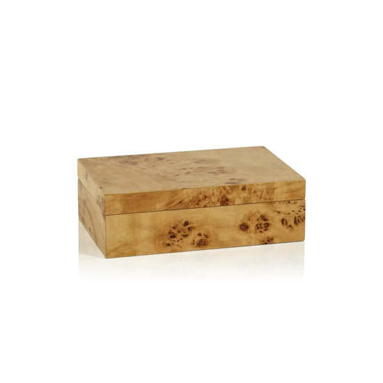 Leiden Burl Wood Box - Small