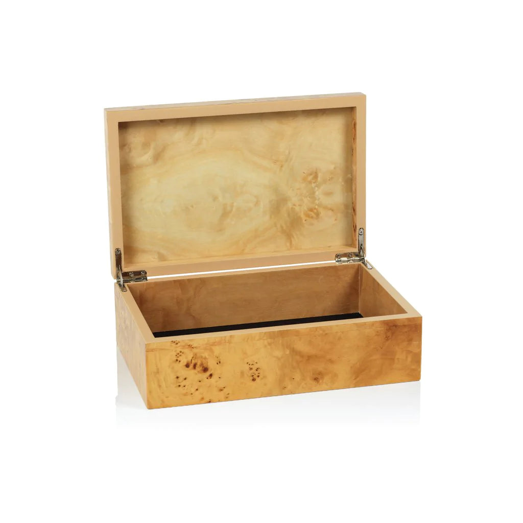 Leiden Burl Wood Box - Small